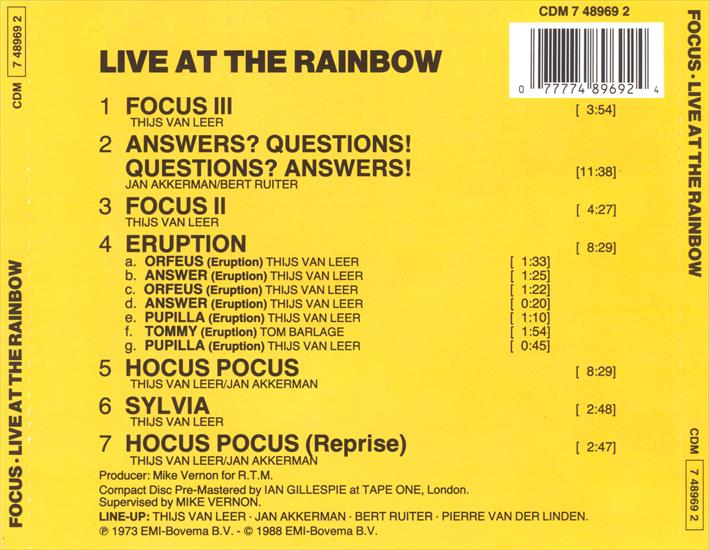CD BACK COVER - CD BACK COVER - FOCUS - Live At The Rainbow.bmp